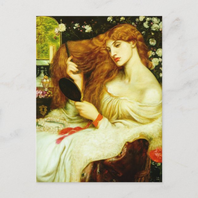 Dante Gabriel Rossetti-Dam Lilith Vykort (Framsida)