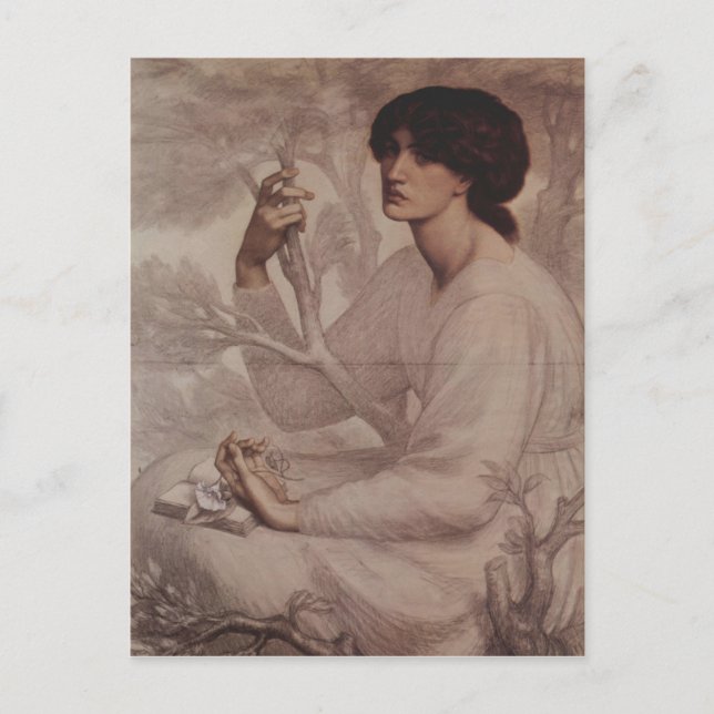 Dante Gabriel Rossetti - Daydröm Vykort (Framsida)