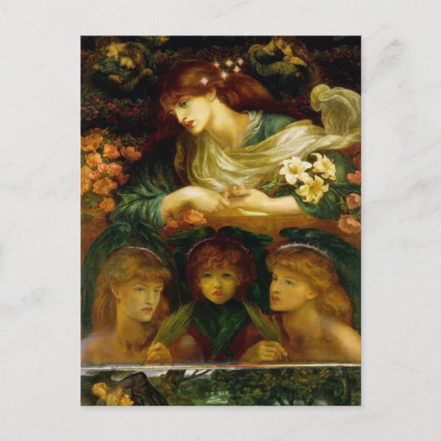 Dante Gabriel Rossetti- Den välsignade Damozel Vykort (Framsida)