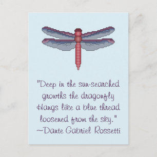 Dante Gabriel Rossetti Dragonfly Quote Postcard Vykort