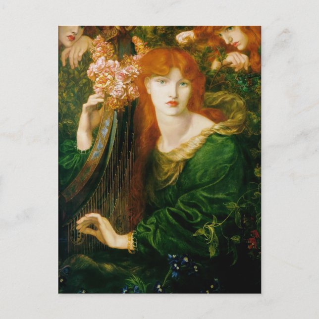 Dante Gabriel Rossetti- Garland Vykort (Framsida)