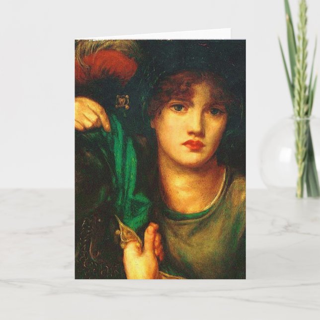 Dante Gabriel Rossetti Greensleeves kort (Framsida)