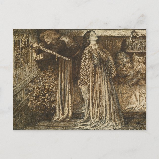 Dante Gabriel Rossetti - Herr Launcelot Vykort (Framsida)