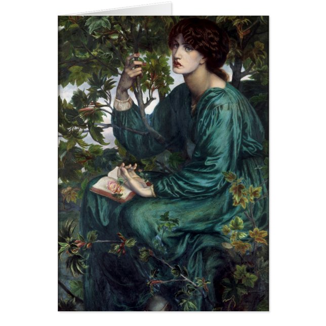 Dante Gabriel Rossetti konst Hälsningskort (Framsidan)