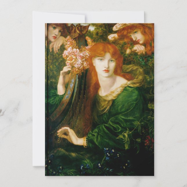 Dante Gabriel Rossetti - La Ghirlandata Inbjudningar (Framsida)