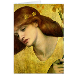 Dante Gabriel Rossetti- Sancta Lilias Hälsningskort