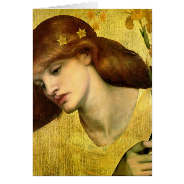 Dante Gabriel Rossetti- Sancta Lilias Hälsningskort (Framsidan)