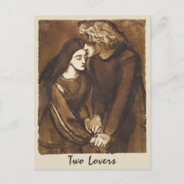 Dante Gabriel Rossetti Two älskare 1850 Vykort