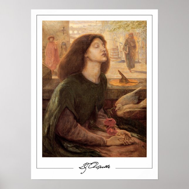 Dante Gabriel Rossetti Zedign Konstaffisch #42 Poster (Framsidan)
