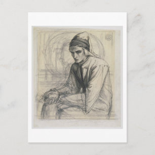 Dante i meditation med en granatäpple, ca 1852 vykort