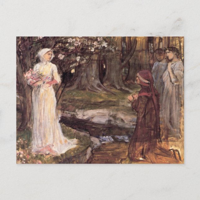 Dante och Beatrice bra art Vykort (Framsida)