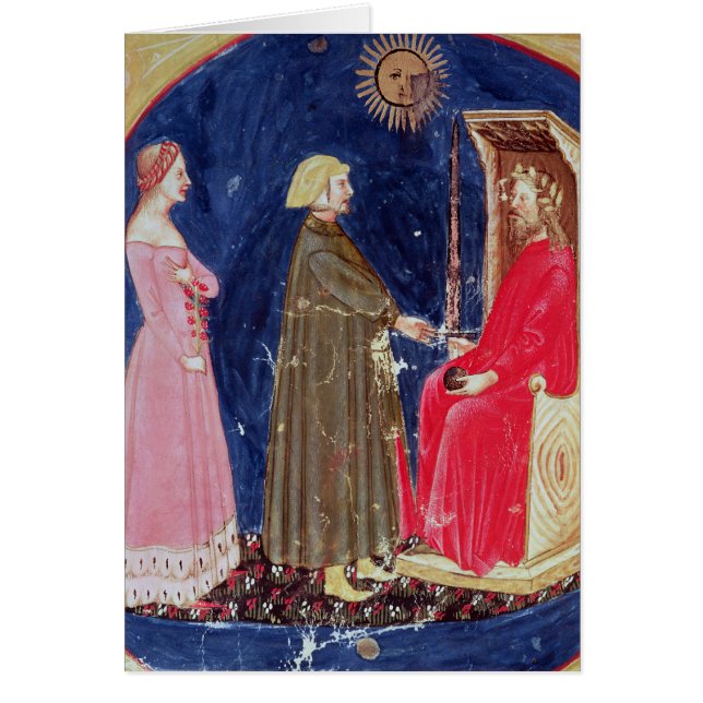 Dante och Beatrice för Justinian Hälsningskort (Framsidan)