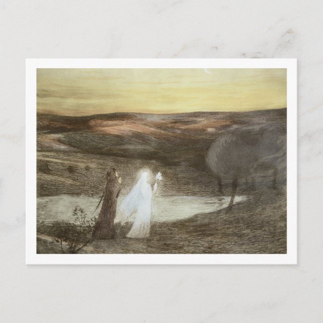 Dante och Beatrice, från "L'Estampe Moderne", publ Vykort (Framsida)