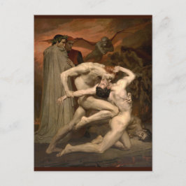Dante och Virgil Bouguereau Vintage Art Vykort