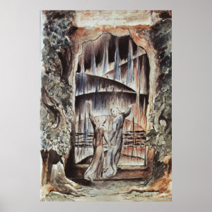 Dante och Virgil Entrance till helvetet Poster