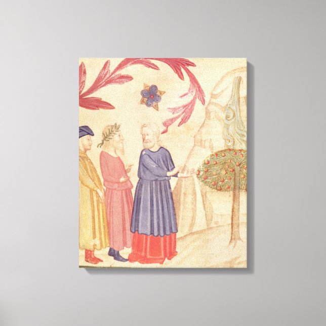 Dante och Virgil i de markbundna paradiset Canvastryck (Framsida)