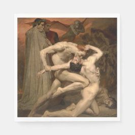 Dante och Virgil i helvetet (av Bouguereau) Pappersservett