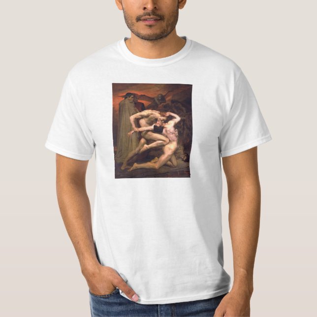 Dante och Virgil i helvetet William Adolphe Bougue T Shirt (Framsida)