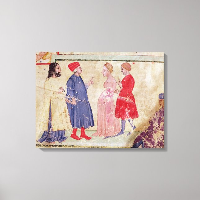 Dante och Virgil med Francesca da Rimini Canvastryck (Framsida)