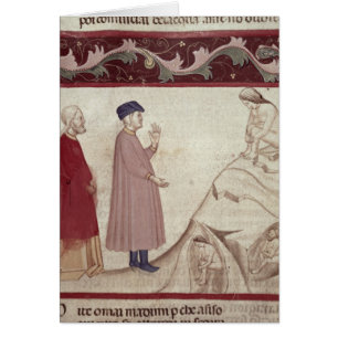 Dante och Virgil möter de fängslade soulsna Hälsningskort