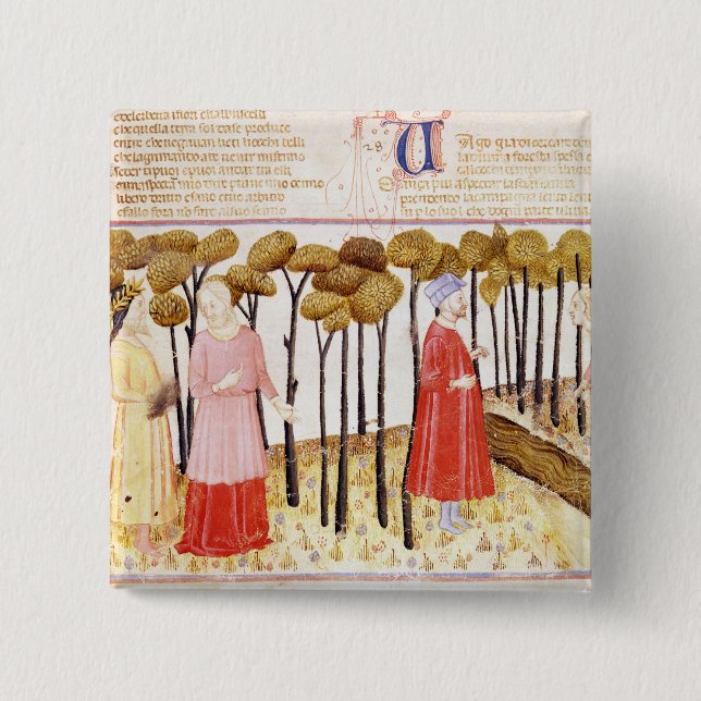 Dante och Virgil på toppmötet av skärseld Knapp (Framsida)