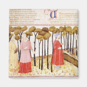 Dante och Virgil på toppmötet av skärseld Magnet