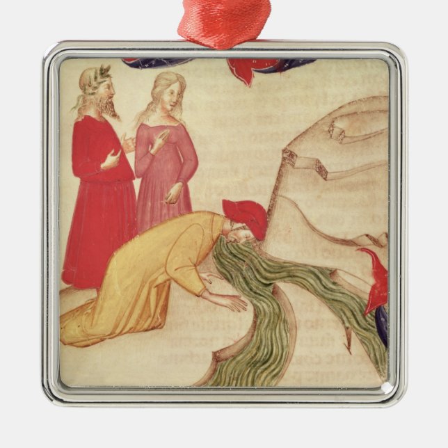 Dante rena som är självt, innan att skriva in julgransprydnad metall (Framsidan)