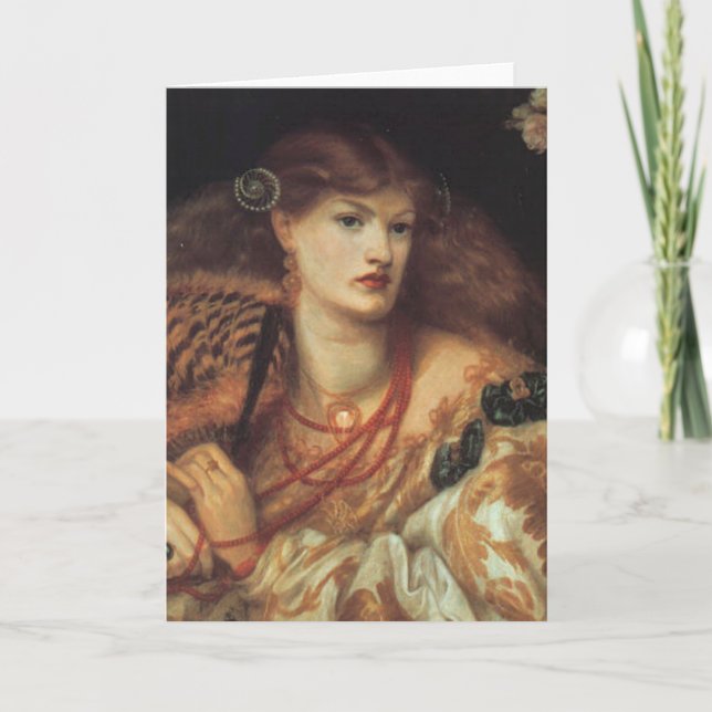 Dante Rossetti Monna Vanna hälsningkort Kort (Framsida)
