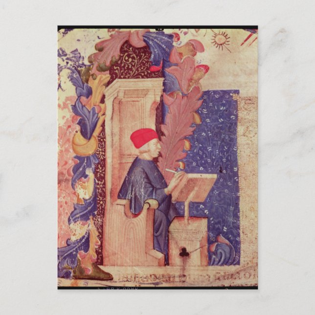 Dante skriver "The Divine Comedy" Vykort (Framsida)