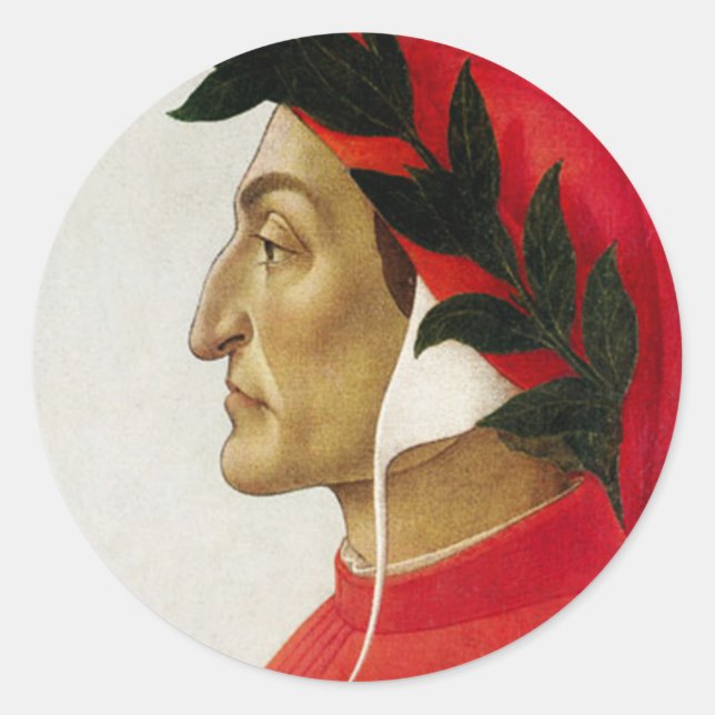 Dante Stickers Runt Klistermärke (Framsida)