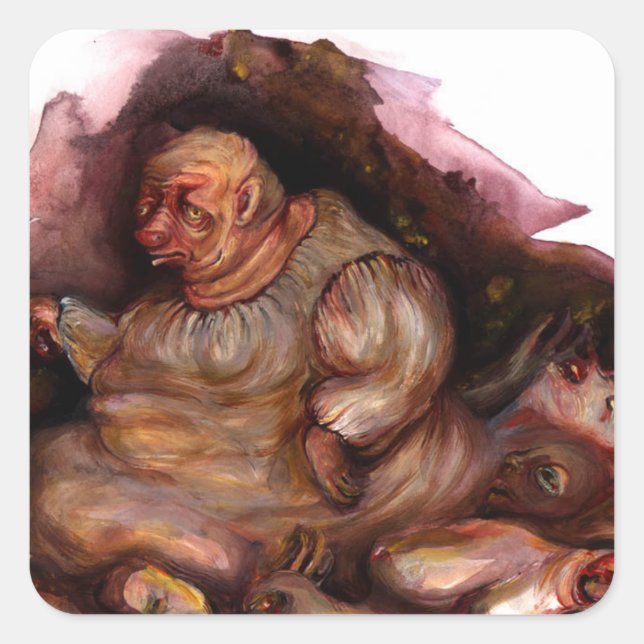 Dante's Ciacco Fyrkantigt Klistermärke (Framsida)