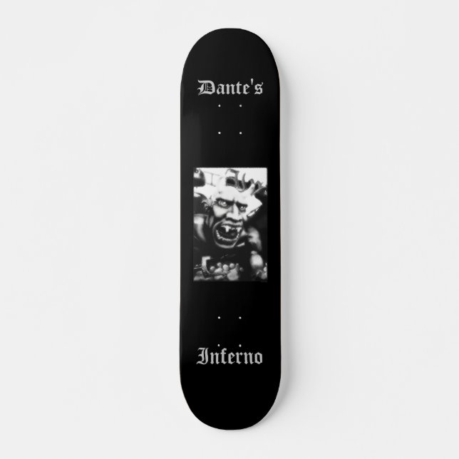 Dante's Inferno (Black) Customized Skateboard Bräda 21,5 Cm (Framsida)