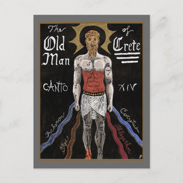 Dante's Inferno, Canto XIV vykort (Framsida)