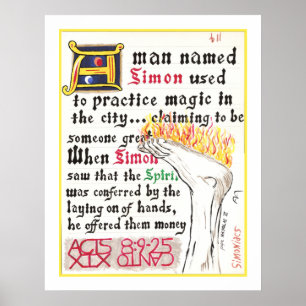 Dante's Inferno, Canto XIX Print Poster