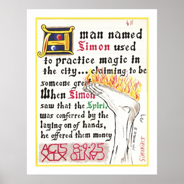 Dante's Inferno, Canto XIX Print Poster (Framsidan)