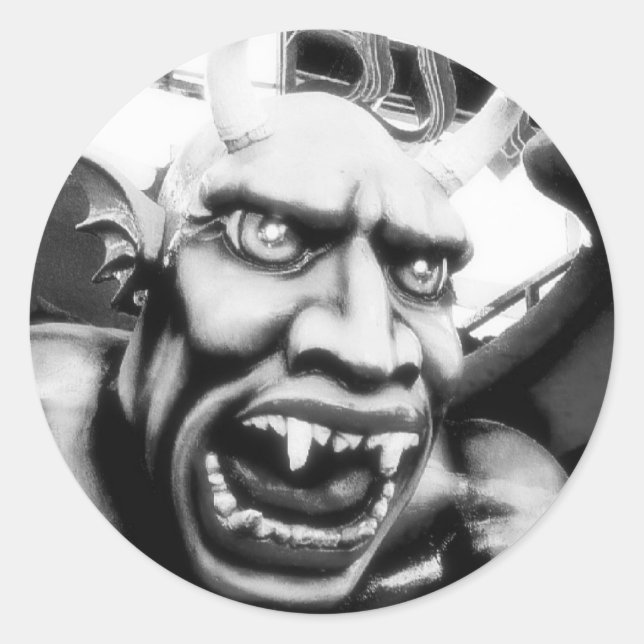 Dantes Inferno Djävulen Stickers Runt Klistermärke (Framsida)