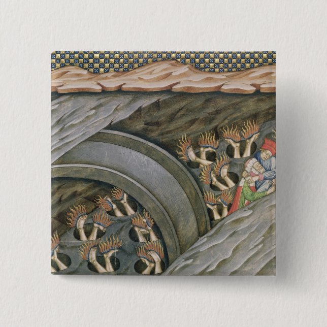 Dantes Inferno med en kommentar Knapp (Framsida)