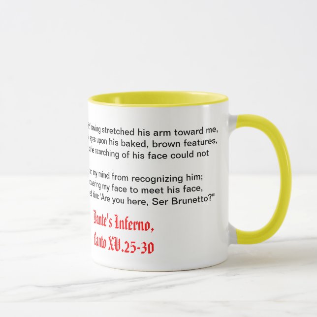 Dantes Inferno, mugg för Canto XV (Höger)