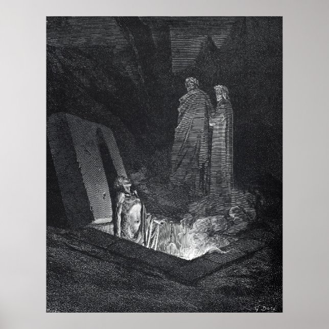 Dantes Inferno Poster av Gustave Dore (Framsidan)