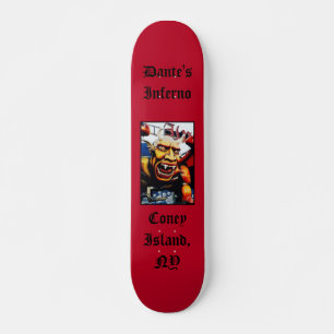 Dante's Inferno (Röd) Anpassad Skateboard Bräda 19,5 Cm