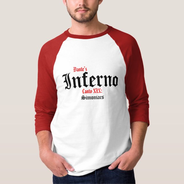 Dantes Inferno, skjorta för Canto XIX T-shirt (Framsida)