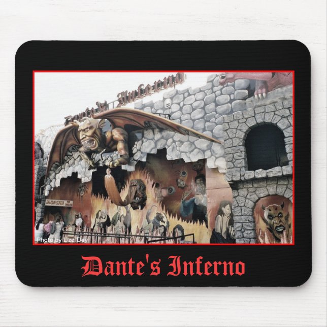 Dantes Inferno Spookhouse Mousepad Musmatta (Framsidan)