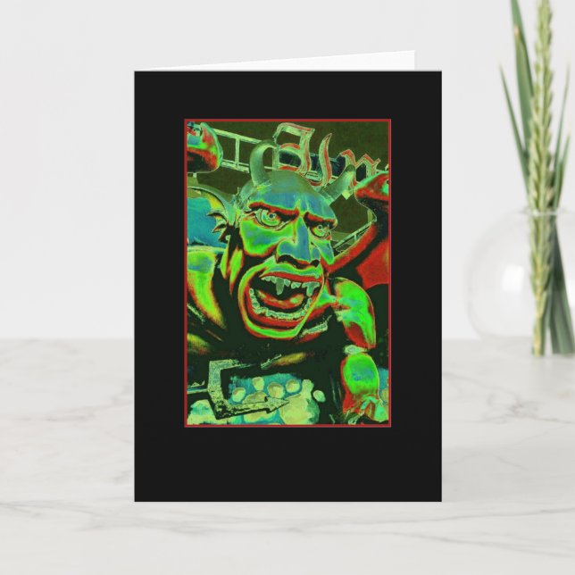 Dantes InfernoSpookhouse Psychedelic tomt kort (Framsida)