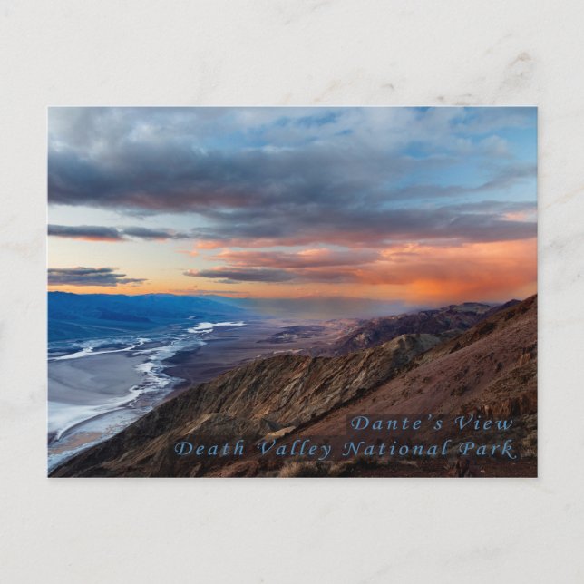 Dante's View Death Valley National Park Postcard Vykort (Framsida)