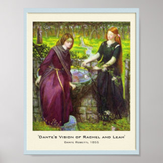 Dantes vision av Rachel och Leah Poster