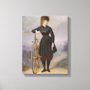 d'Antigny Blanche och henne Velocipede Canvastryck