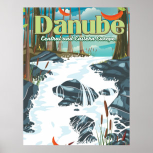 Danube Europeisk flodresa affisch