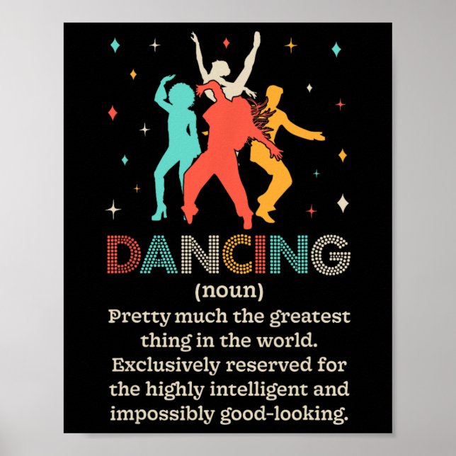 Danuta Noun Definition Funny Dancer Dance Diction Poster (Framsidan)