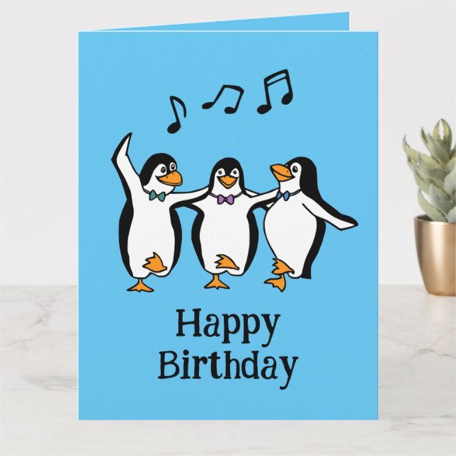 Danuta Penguins designhälsningskort Kort (Liten växt)