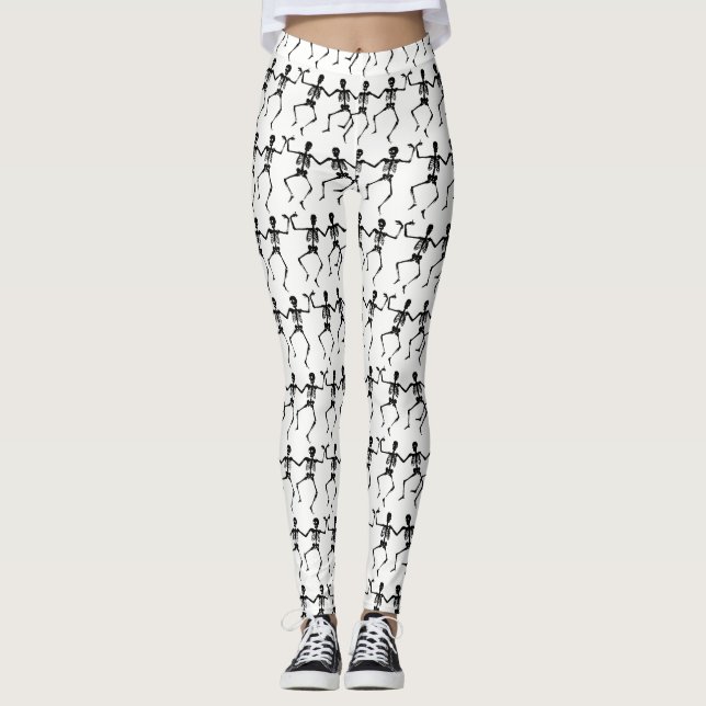 Danuta Skeleton-kvartsparter Halloween Thunder_Cov Leggings (Framsida)